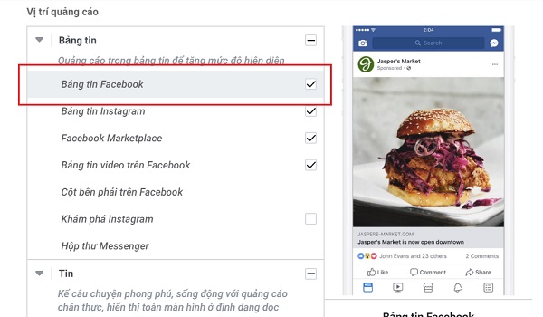0622b8ee-chay-quang-cao-facebook-ads-3 Lựa chọn vị trí quảng cáo thích hợp theo mục đích